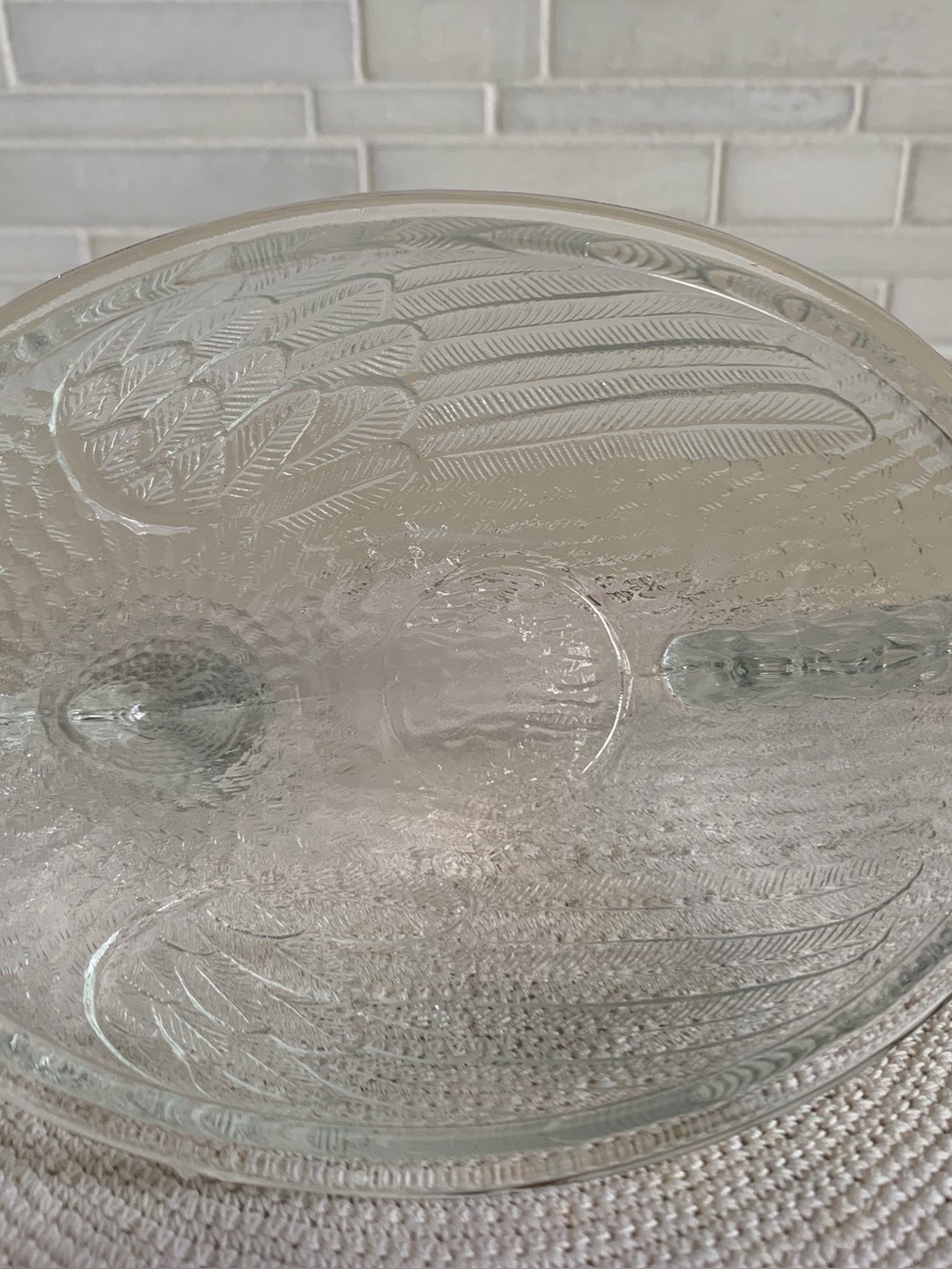 Vintage Indiana Glass Hen on Nest Clear Crystal Beaded Covered Dish - Picture 6 of 15